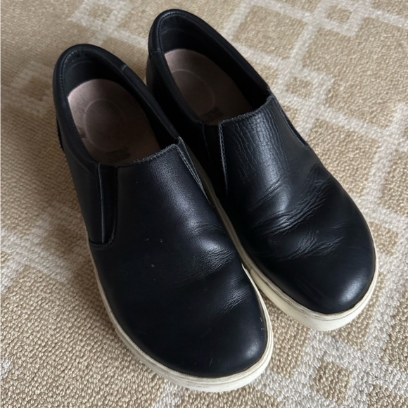 Birkenstock Leather Slip-On Comfort Sneakers Black Cork Sole Size 38 (US 7) - Picture 12 of 13